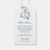 Blumenanker Blue Stripes Beach Begrüßung