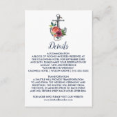 Blumenanker | Details zur Herbsthochzeit Beipackka Begleitkarte (Vorderseite)