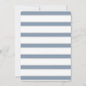 Blumenanker Dusty Blue White Nautical Wedding Einladung (Rückseite)