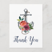 Blumenanker | Herbst Vielen Dank Postkarte (Vorderseite)