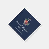 Blumenanker | Herbsthochzeit der Marine Serviette (Ecke)