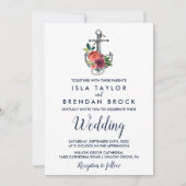 Blumenanker | Herbsthochzeit Einladung (Vorderseite)