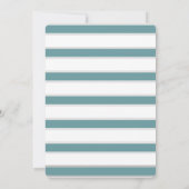 Blumenanker Hochzeit Aquamarines Aqua Blue Einladung (Rückseite)