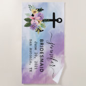 Blumenanker Junggeselinnen-Abschied Bridesmaid-Ges Strandtuch (Vorderseite)