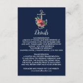 Blumenanker | Navy Autumn Details Insert Card (Vorderseite)