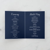 Blumenanker | Navy Herbst-Hochzeitsprogramm Programm (Innenseite)