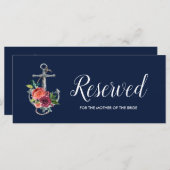 Blumenanker | Navy Herbsthochzeit vorbehalten Zeic (Vorne/Hinten)