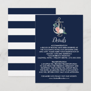 Blumenanker   Navy Summer Details Insert Card