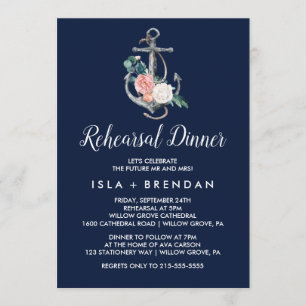 Blumenanker   Navy Summer Probe Dinner Einladung