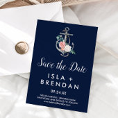 Blumenanker | Navy Summer Save the Date Card