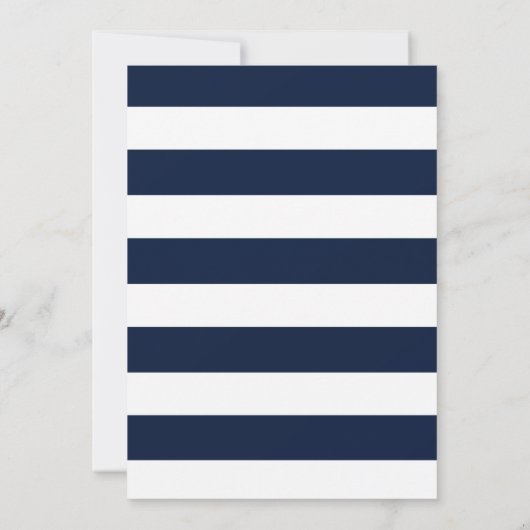 Blumenanker | Navy Summer Save the Date Card (Rückseite)