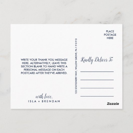 Blumenanker | Sommer Vielen Dank Postkarte (Rückseite)