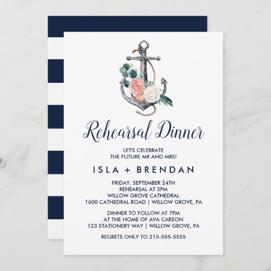 Blumenanker | Sommerabend Probe Einladung (Vorne/Hinten)