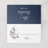 Blumenanker | Sommerhochzeit Platzkarte (Außenseite Aufgefaltet)