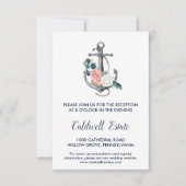 Blumenanker | Sommerhochzeitkarte Einladung (Vorderseite)