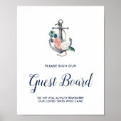 Blumenanker | Summer Sign Our Guest Board Poster (Vorne)