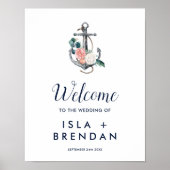 Blumenanker | Summer Wedding Welcome Poster (Vorne)