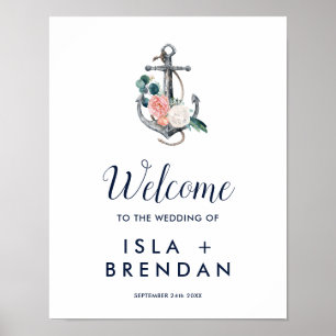 Blumenanker   Summer Wedding Welcome Poster