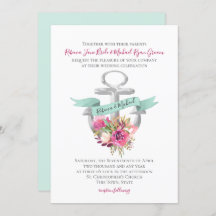 Blumenanker Wasserfarbenhochzeit