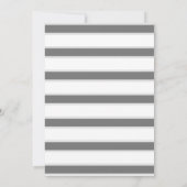 Blumenanker Weiß Silbergrau Schöne Hochzeit Einladung (Rückseite)