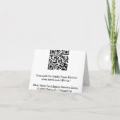 Blumenanmerkungs-Karte des silbernen Karte (Rückseite)