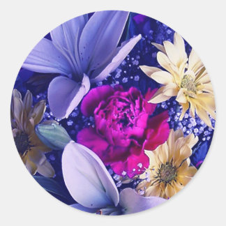 Blumenanordnung 313b runder aufkleber