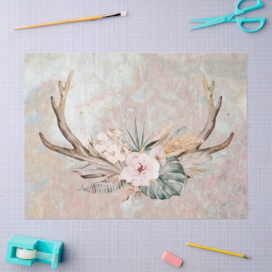 Blumenantler Dekoupage Tissue Paper Seidenpapier (Basteln)