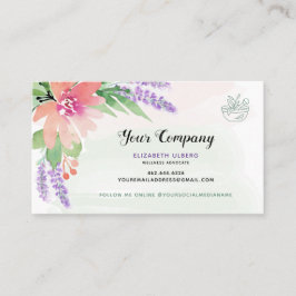 BlumenAquarell-ätherische Öle Visitenkarte