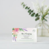 BlumenAquarell-ätherische Öle Visitenkarte (Stehend Vorderseite)