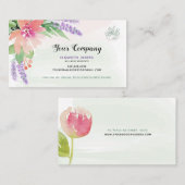 BlumenAquarell-ätherische Öle Visitenkarte (Vorne/Hinten)