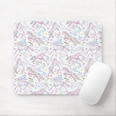BlumenAquarell-Einhorn-Muster Mousepad (Mit Mouse)