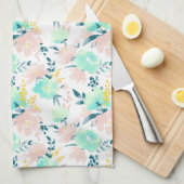 BlumenAquarell-Muster Geschirrtuch (Viertel Falte)