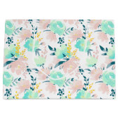 BlumenAquarell-Muster Große Geschenktüte (Vorderseite)