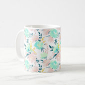 BlumenAquarell-Muster Kaffeetasse (Vorderseite Links)