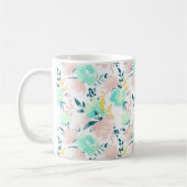 BlumenAquarell-Muster Kaffeetasse (Links)