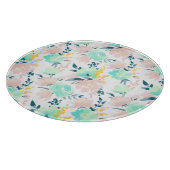 BlumenAquarell-Muster Schneidebrett (Ecke)