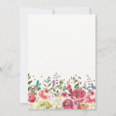 BlumenAquarell-Paar-Dusche des gold| moderne Einladung (Rückseite)