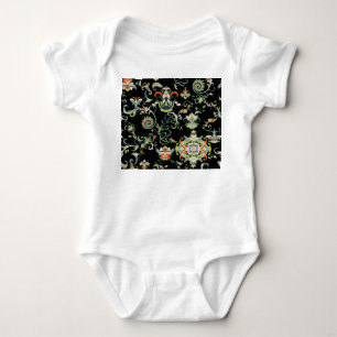 Blumenarabische Ornamente: Nahtlos traditionell Baby Strampler