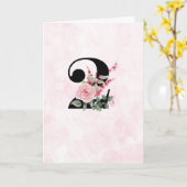 Blumenarbeit 2 - Jahrestag Karte (Gelbe Blume)