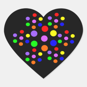 Blumenarmkohle Heart Shaped Stickers