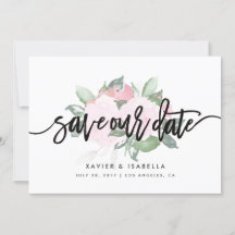 Blumenarrangement | Save-The-Date-Ankündigung