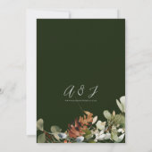 Blumenarrangements für Wasserfarben Grüne Hochzeit Save The Date (Rückseite)