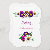 Blumenarrangements Geburtstagsparty Einladung (Vorne/Hinten)