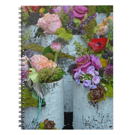 Blumenarrangements im Frühling Notizblock (Vorderseite)