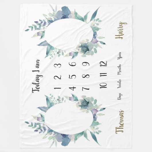 Blumenarrangements Twins Meilenstein Fleecedecke (Vorderseite)