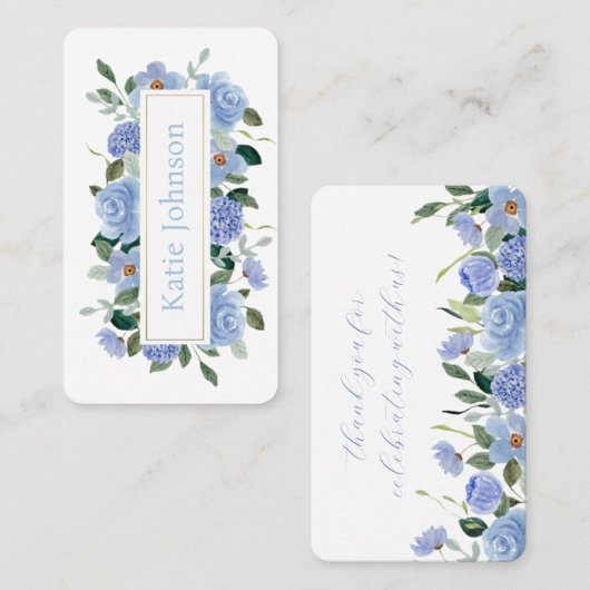 Blumenarschenhochzeit Platzkarte (Vorne/Hinten)