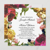 Blumenartistienhochzeit Einladung (Vorne/Hinten)