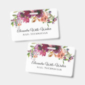 Blumenärztliche Wildblumen Nageltechniker Ausweis (Vorder- & Rückseite)