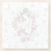 Blumenasier Glasuntersetzer (Rückseite)