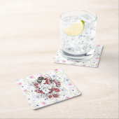 Blumenasier Rechteckiger Pappuntersetzer (Vor Ort)